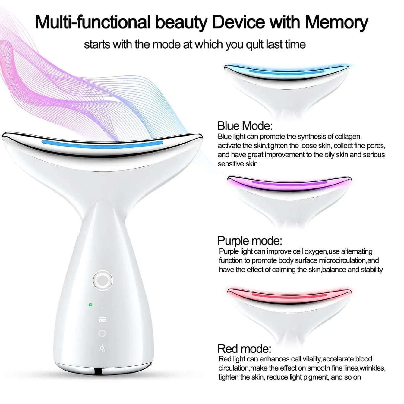 3-in-1 Face & Neck Tightening Device Splashis 3 in 1 face device affordable face lifting device anti aging device for face best face tightening device 2024 double chin device face and neck beauty device face and neck firming device face and