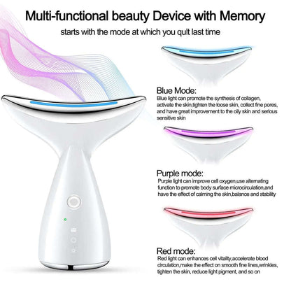 3-in-1 Face & Neck Tightening Device Splashis 3 in 1 face device affordable face lifting device anti aging device for face best face tightening device 2024 double chin device face and neck beauty device face and neck firming device face and