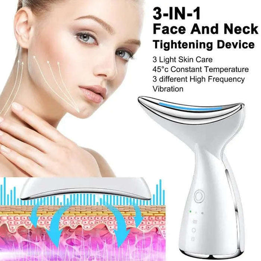 3-in-1 Face & Neck Tightening Device Splashis 3 in 1 face device affordable face lifting device anti aging device for face best face tightening device 2024 double chin device face and neck beauty device face and neck firming device face and