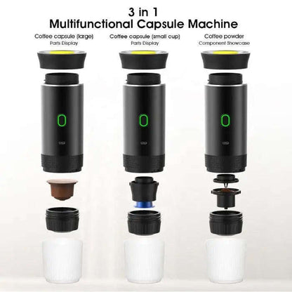 3-in-1 Portable Espresso Machine Splashis backpacking coffee battery powered coffee camping coffee maker capsule coffee maker cordless coffee maker digital nomad coffee espresso on the go gift for coffee lover mini espresso machine Nespresso