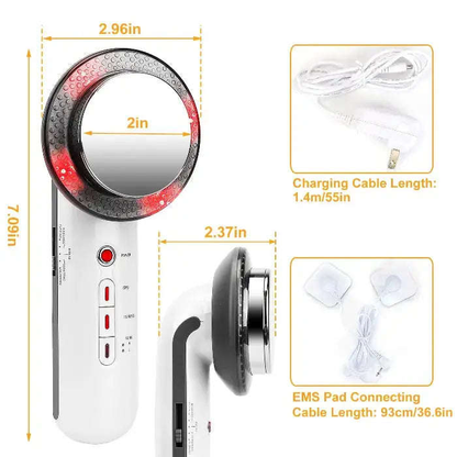 3-in-1 Ultrasonic EMS Infrared Therapy Splashis 2024 beauty trends 5 star reviewed aesthetician recommended affordable beauty age defying anti aging device anti cellulite anti cellulite massager arm toner at home body sculpting beach body prep