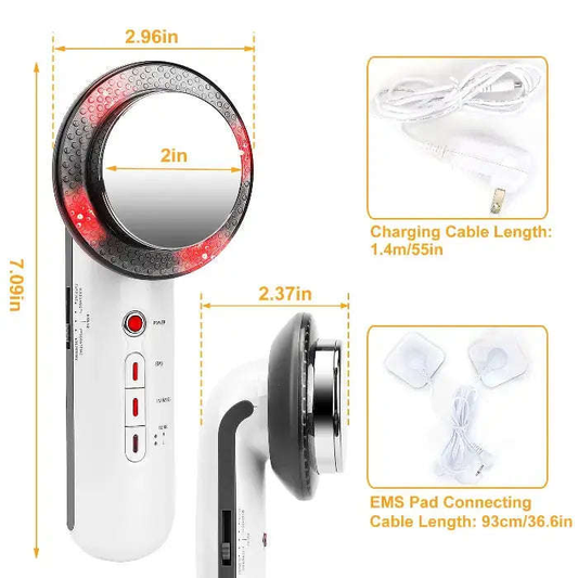 3-in-1 Ultrasonic EMS Infrared Therapy Splashis 2024 beauty trends 5 star reviewed aesthetician recommended affordable beauty age defying anti aging device anti cellulite anti cellulite massager arm toner at home body sculpting beach body prep