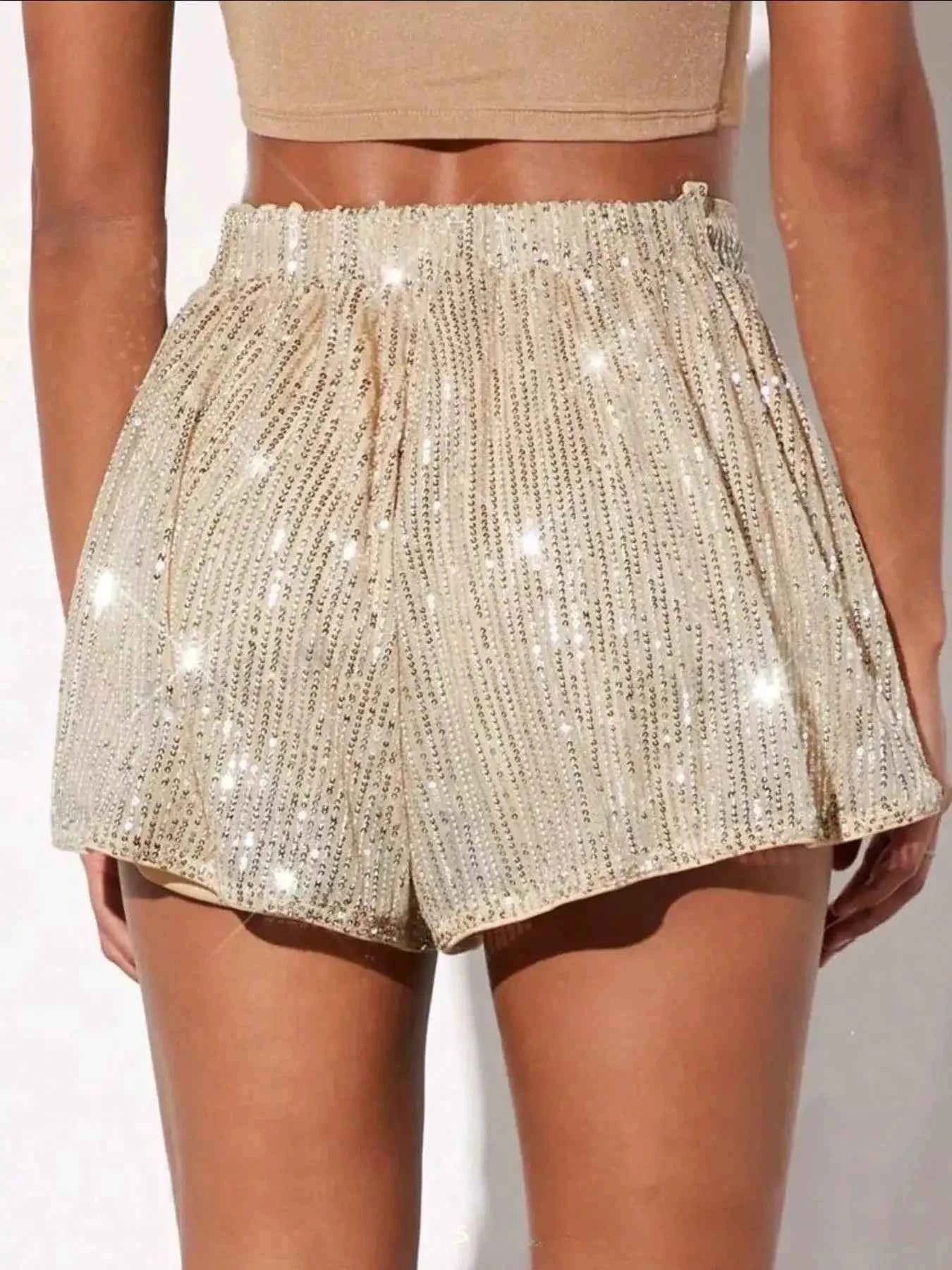 Sequin High Waist Shorts - Splashis