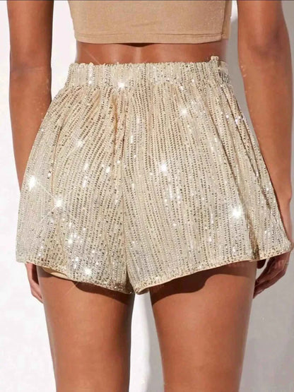 Sequin High Waist Shorts - Splashis
