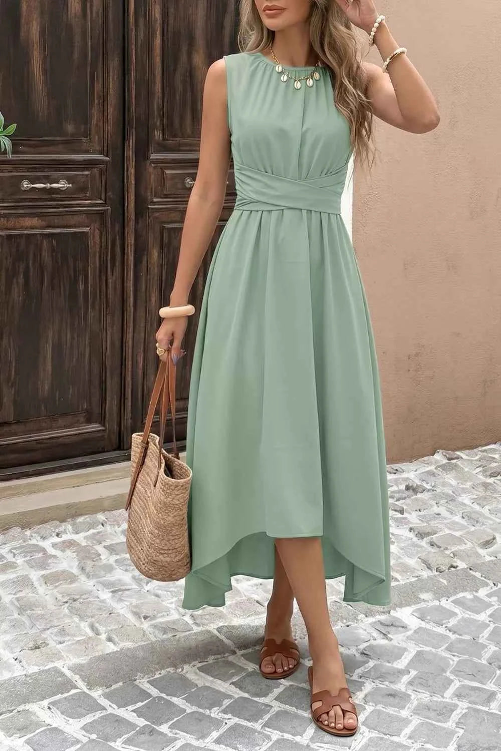 Chic Sleeveless High-Low Dress Secondary image