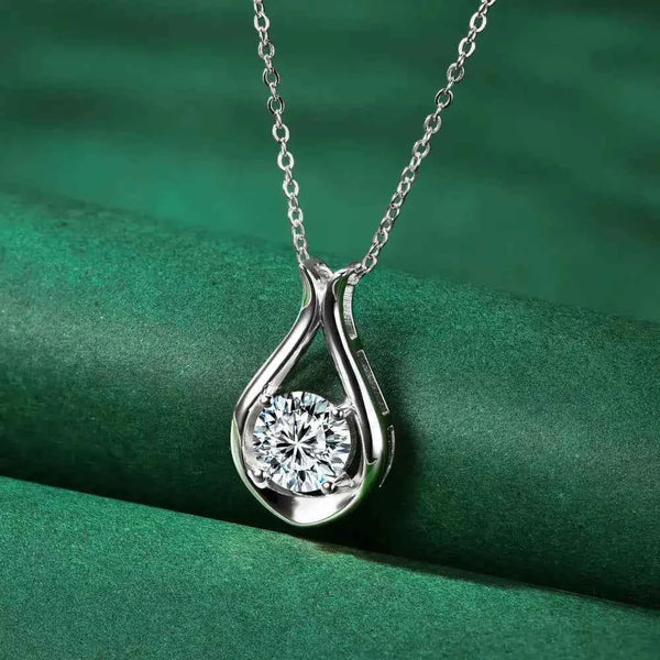 2ct D color moissanite necklace in 925 sterling silver — additional view 4