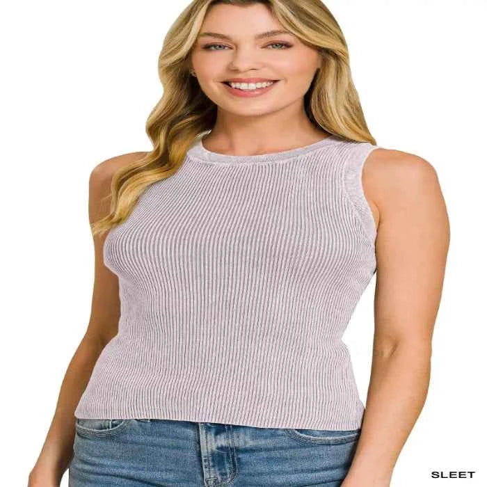 Ribbed sweater tank top — primary view Main image