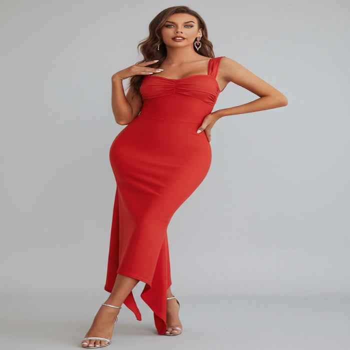 Sweetheart neck ruched cocktail dress — primary view Main image