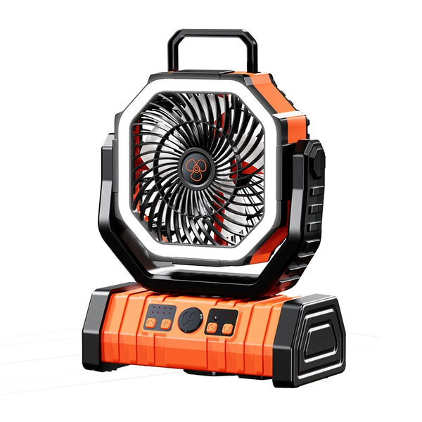 Portable magnetic water mist fan with LED light view 4