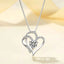 Zircon heart pendant necklace in 925 sterling silver — additional view 2