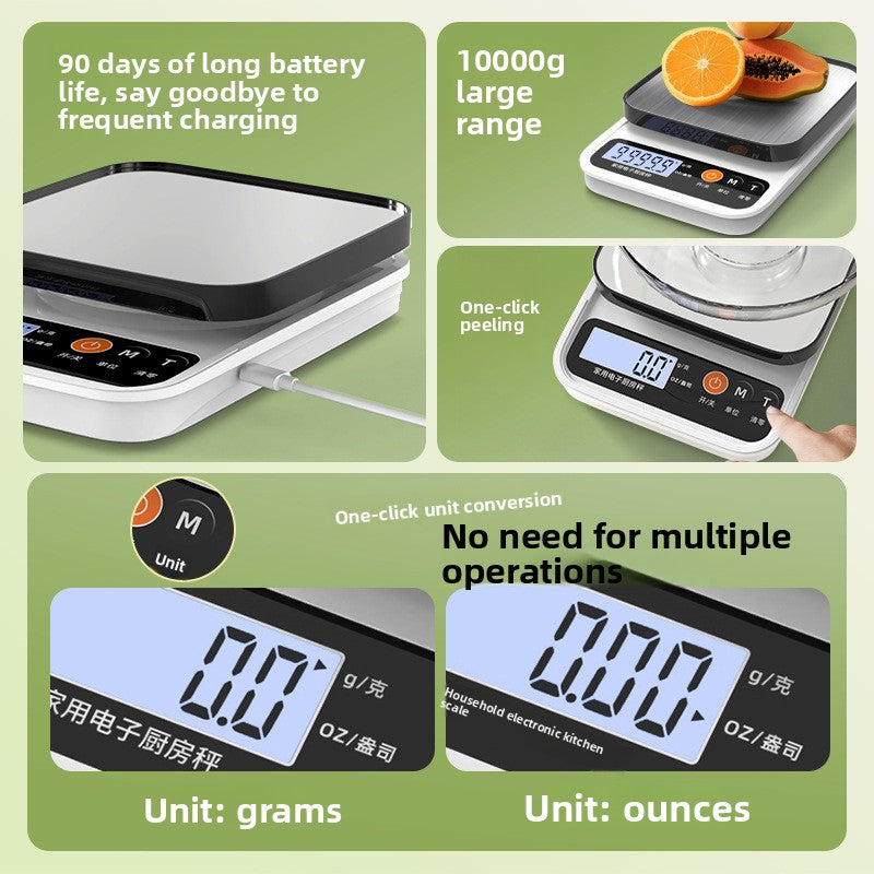 Precision electronic kitchen gram scale shown on white background Hauptbild