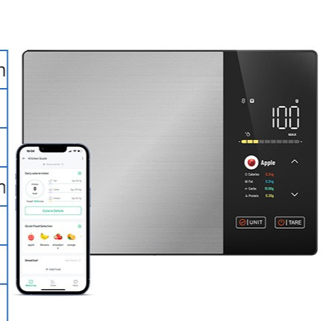 Kitchen scale app connectivity screenshot
