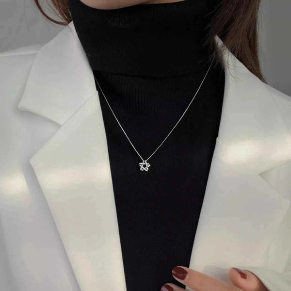 Zircon star necklace in 925 sterling silver — additional view 3