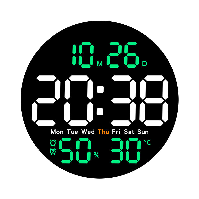 Multi-Function Digital Wall Clock with Temperature Humidity Display view 13