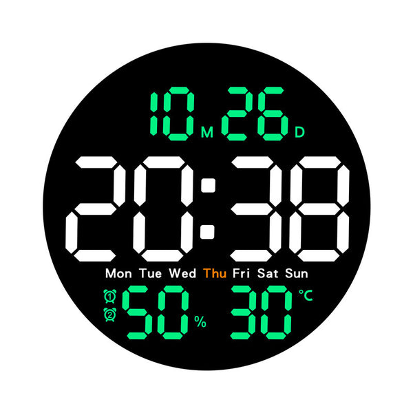 Multi-Function Digital Wall Clock with Temperature Humidity Display view 6