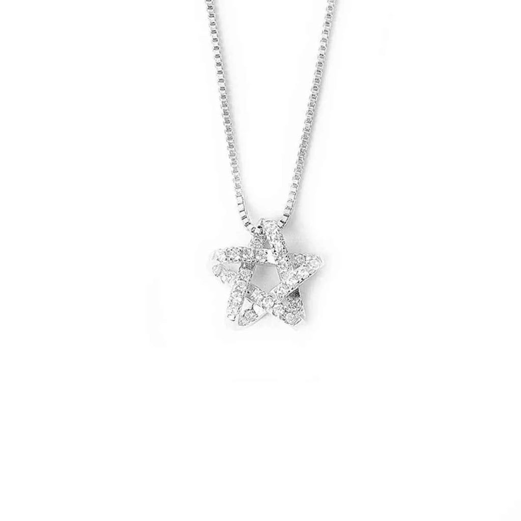 Zircon star necklace in 925 sterling silver — additional view 6
