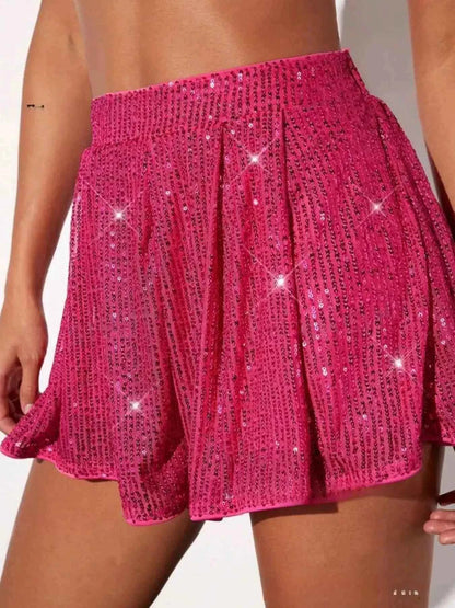 Sequin High Waist Shorts - Splashis