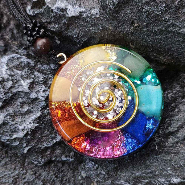 7 chakra orgone pendant necklace — additional view 5