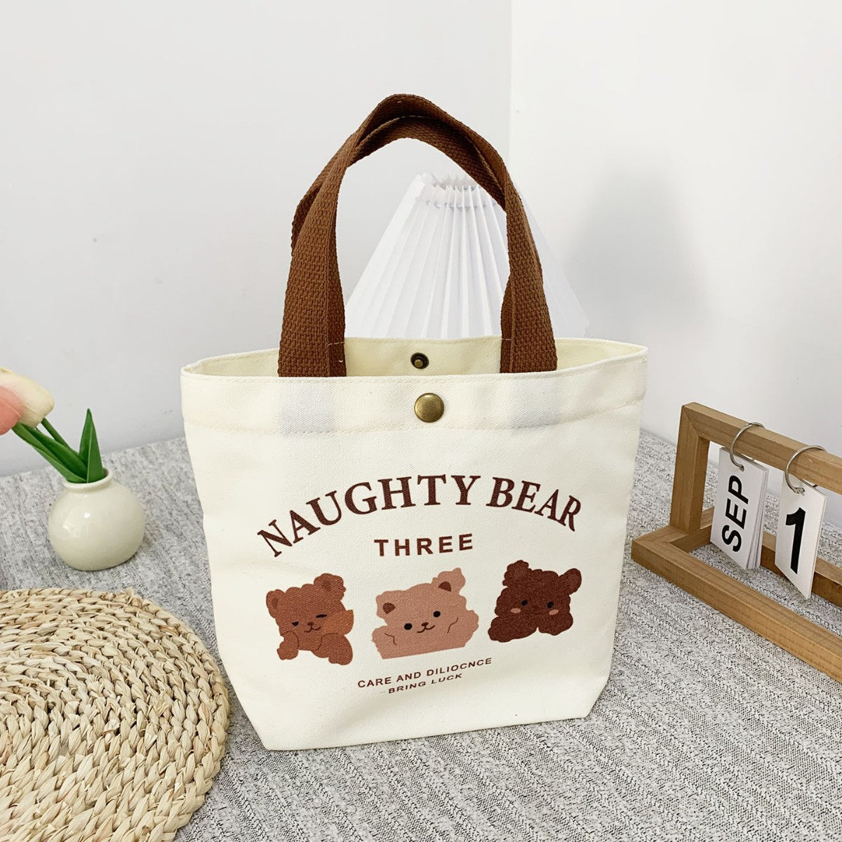 Canvas storage bag print design option 2