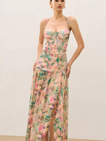 Sweetheart Neck Slit Maxi Dress-Maxi Dress.-Splashis-Splashis
