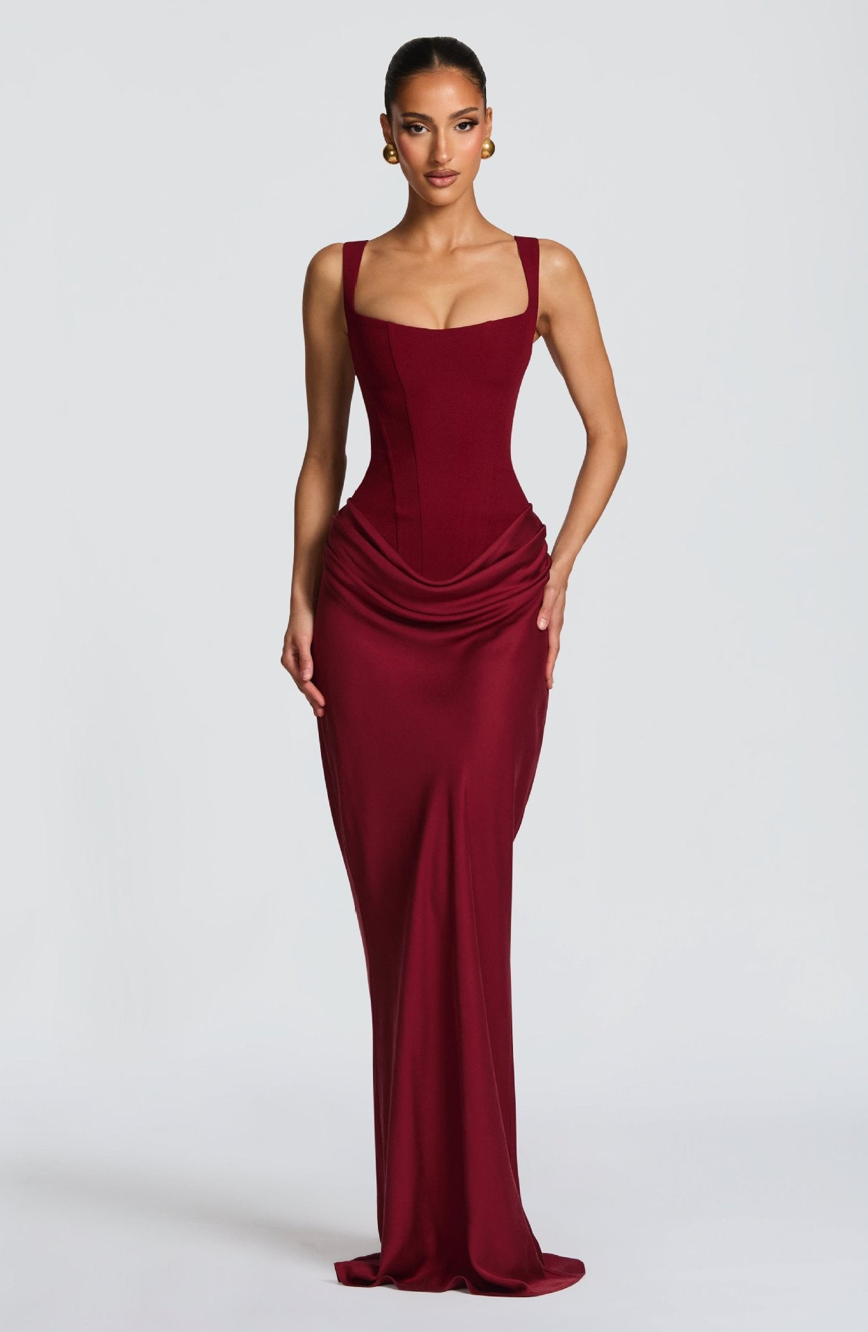 Trendy Off-Shoulder Fishtail Dress - Splashis