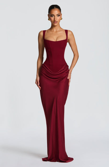 Trendy Off-Shoulder Fishtail Dress - Splashis