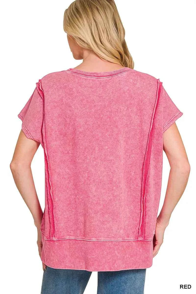 Chic Oversized French Terry Top Sekundär produktbild