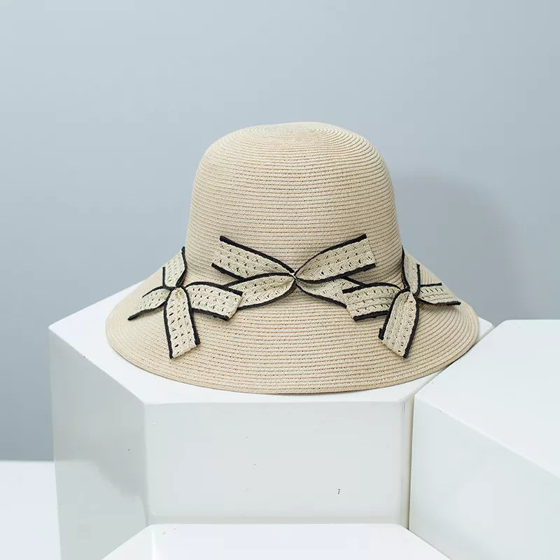 Bowknot Straw Sun Hat Secondary image
