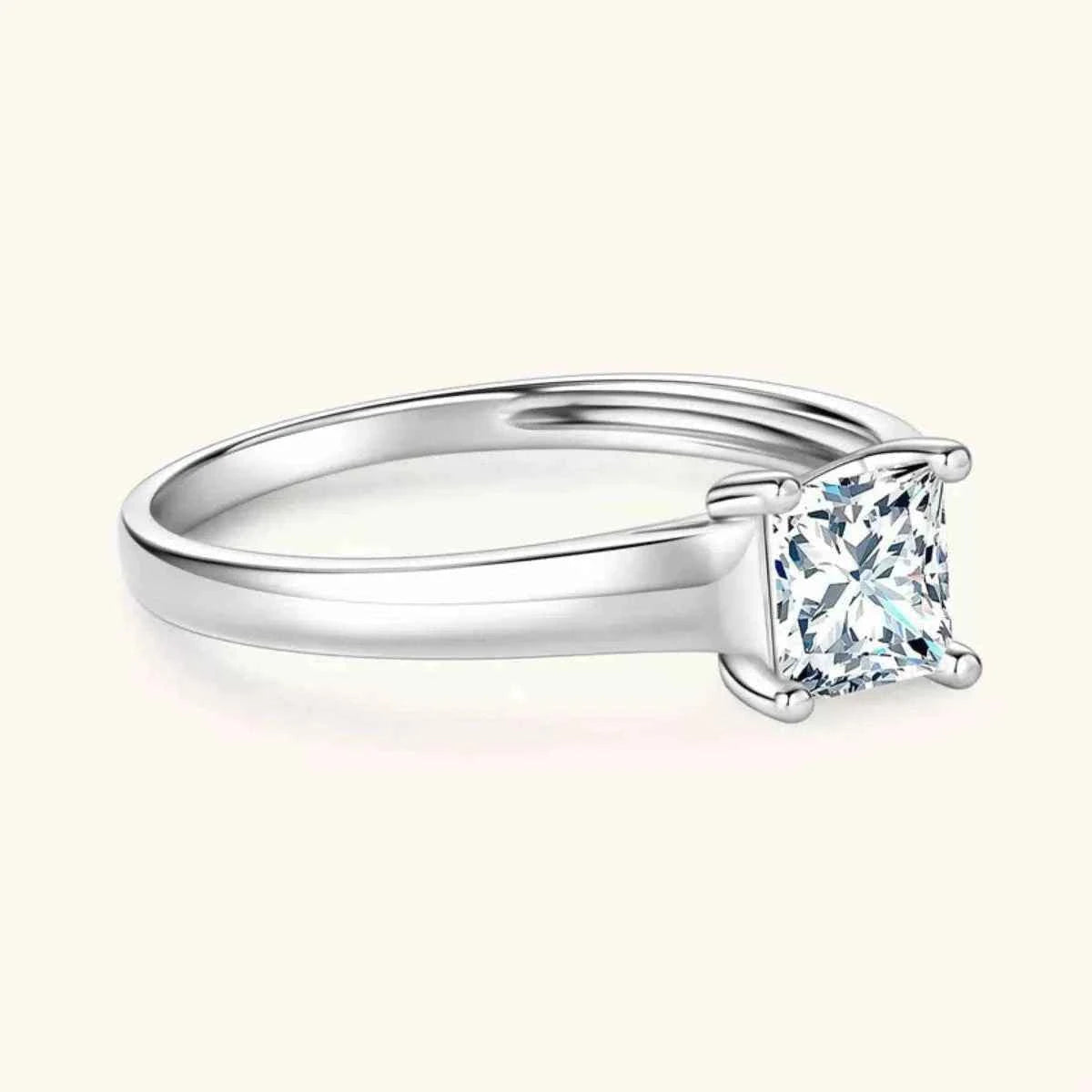 Minimalist silver-plated zircon ring — additional view 4