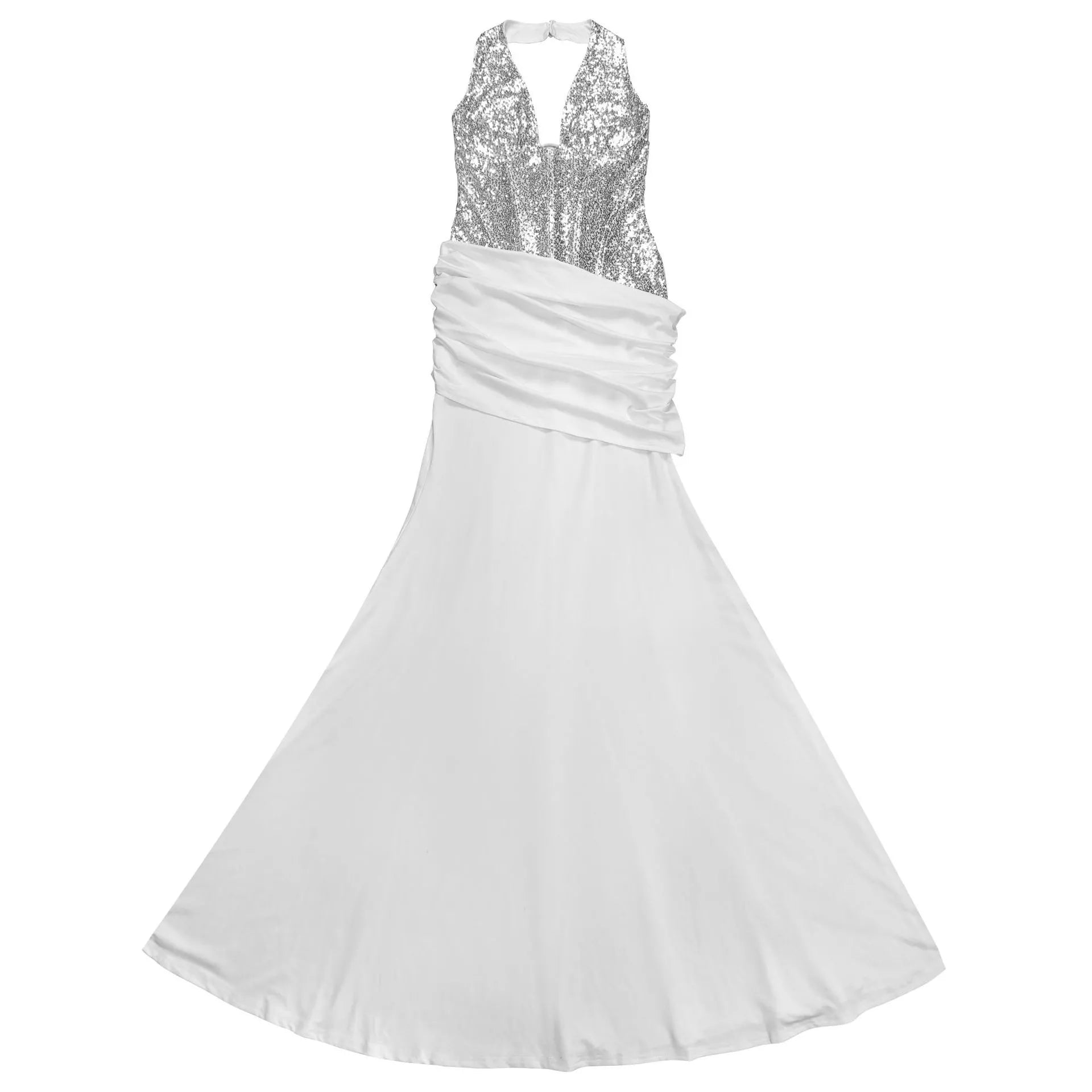 Sequin Halter Neck Maxi Dress-Maxi Dress.-Splashis-Splashis