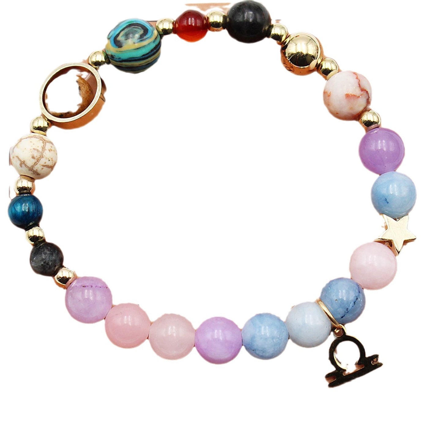 Eight Planets 12 Constellation Bracelet Morgan Stone Beaded Bracelet in various zodiac colors