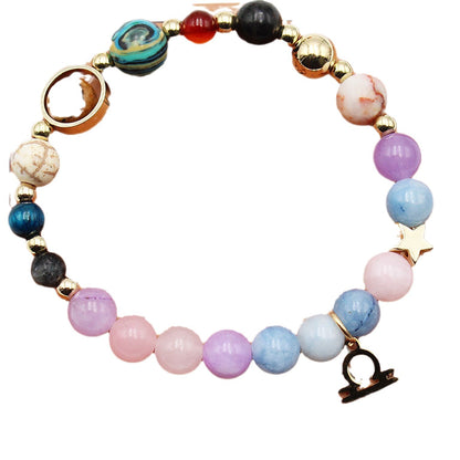 Eight Planets 12 Constellation Bracelet Morgan Stone Beaded Bracelet in various zodiac colors