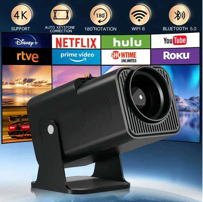 4K Mini Projector 1080P HD Splashis 1080p projector 180 degree projector 1920x1080 Resolution 200 Inch Projector 300 ANSI Lumens 4K Projector 4K supported projector 65W Projector Adjustable Size Projector Audio Visual auto keystone projector