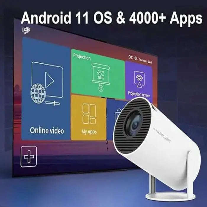 4K Smart 180° Ceiling Mini Projector Splashis 1080p 1080p-projector 200-inch-screen 4k 4k-projector android-projector android11 android11-projector anniversary-gift apartment-projector auto-keystone-projector backyard-movie