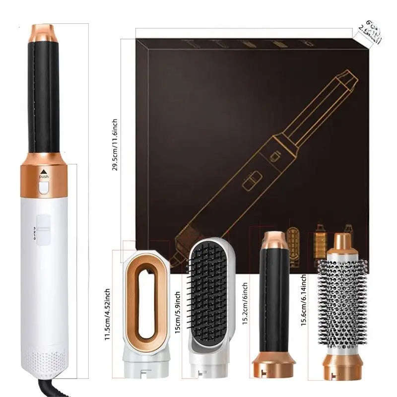 5-in-1 Hair Dryer Brush Styler Splashis 5 in 1 hair dryer brush airwrap dupe beauty tools blow dryer brush curling hair dryer dyson alternative gift for her hair dryer comb hair styler set hair styling set hair tools heated brush hot air brush