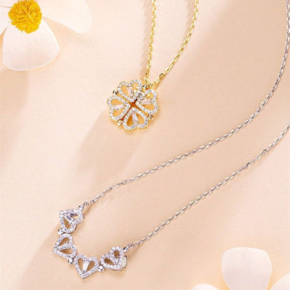Four-Leaf Clover Heart Necklace - Splashis