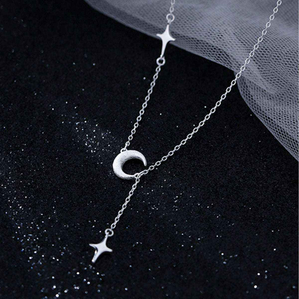 Star and moon pendant necklace in 925 sterling silver — additional view 3