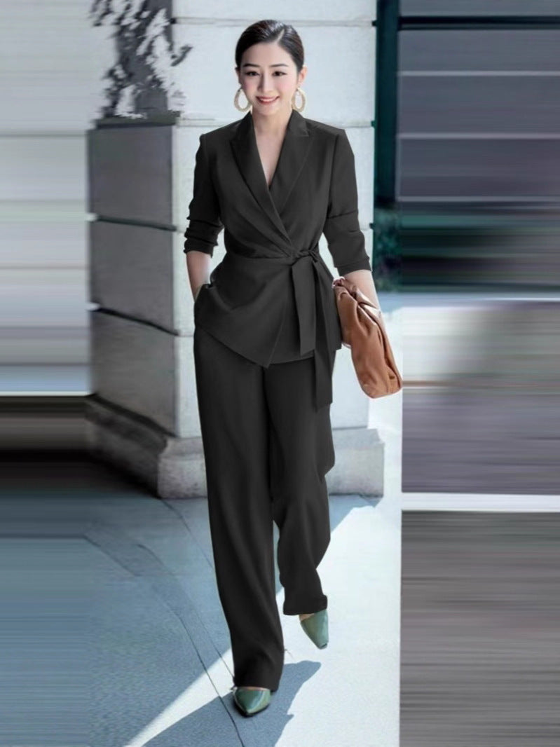 Elegant tie-waist suit set for women — additional view 3