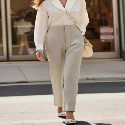 High-Waisted Straight-Leg Pants for Effortless Style and Ultimate Comfort - Splashis