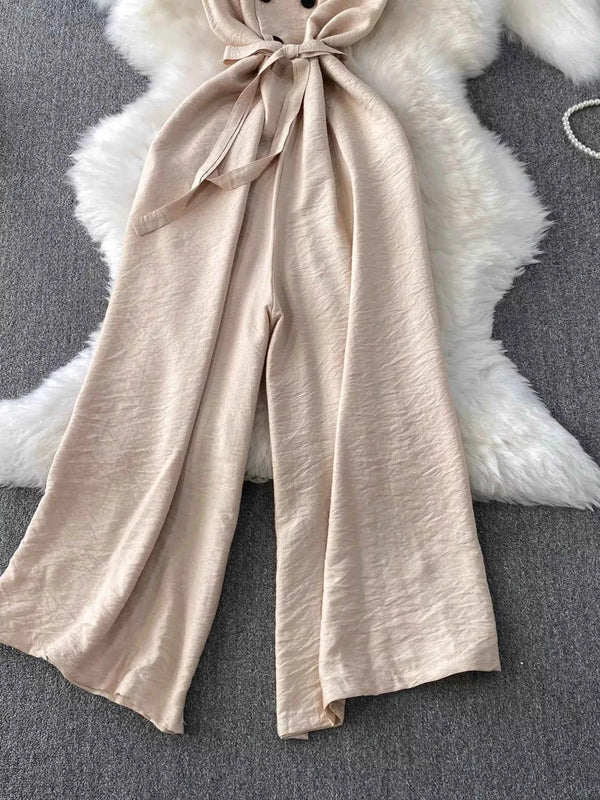 Sleeveless wide leg jumpsuit — additional view 2