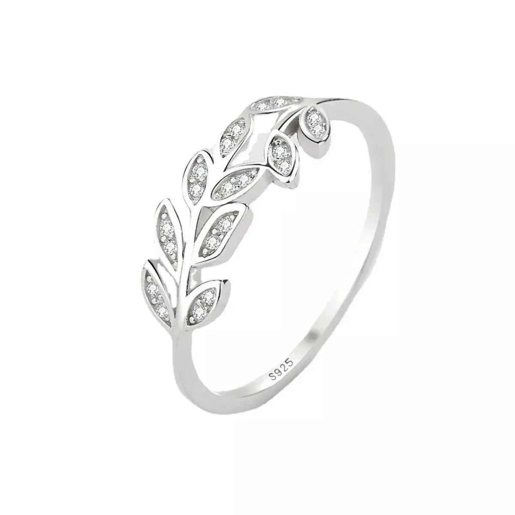 Nature-inspired leaf ring in 925 sterling silver — additional view 5