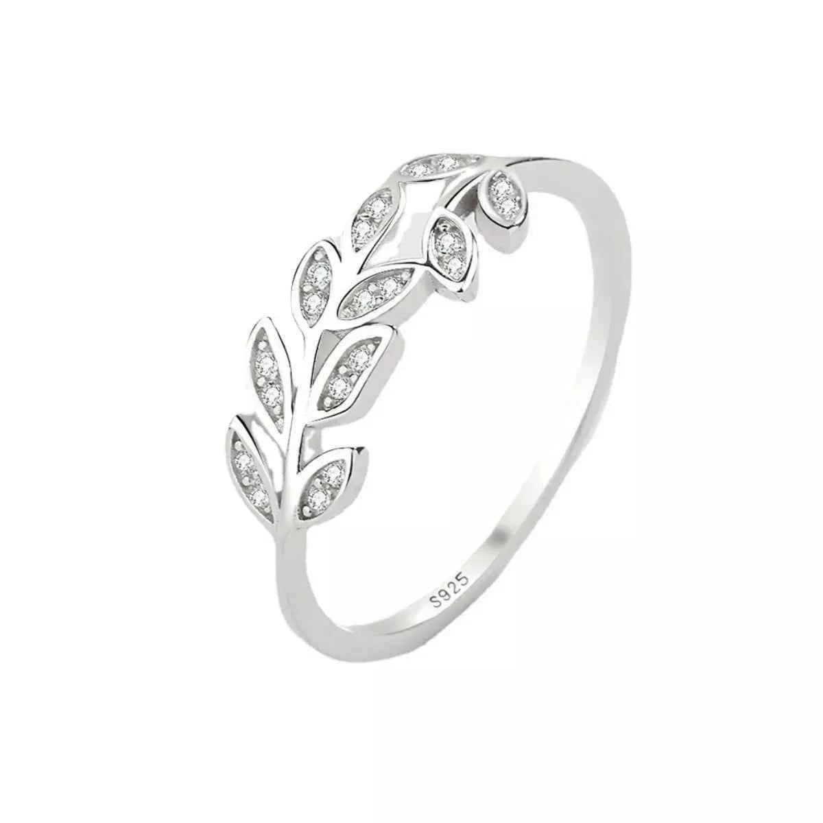 Nature-inspired leaf ring in 925 sterling silver — additional view 5