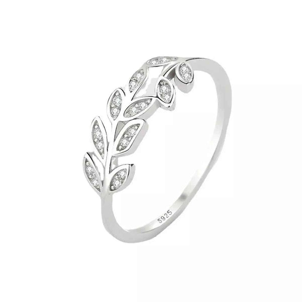 Nature-inspired leaf ring in 925 sterling silver — additional view 5