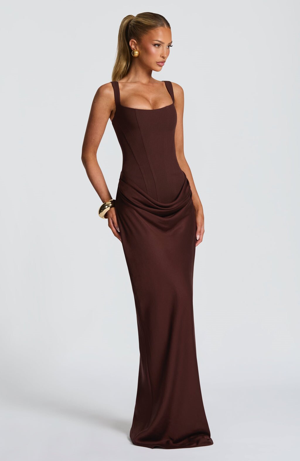 Trendy Off-Shoulder Fishtail Dress - Splashis