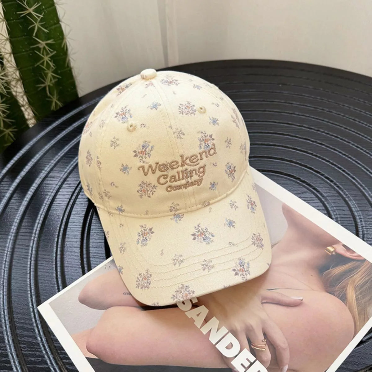 Floral print baseball cap — primary view Main image