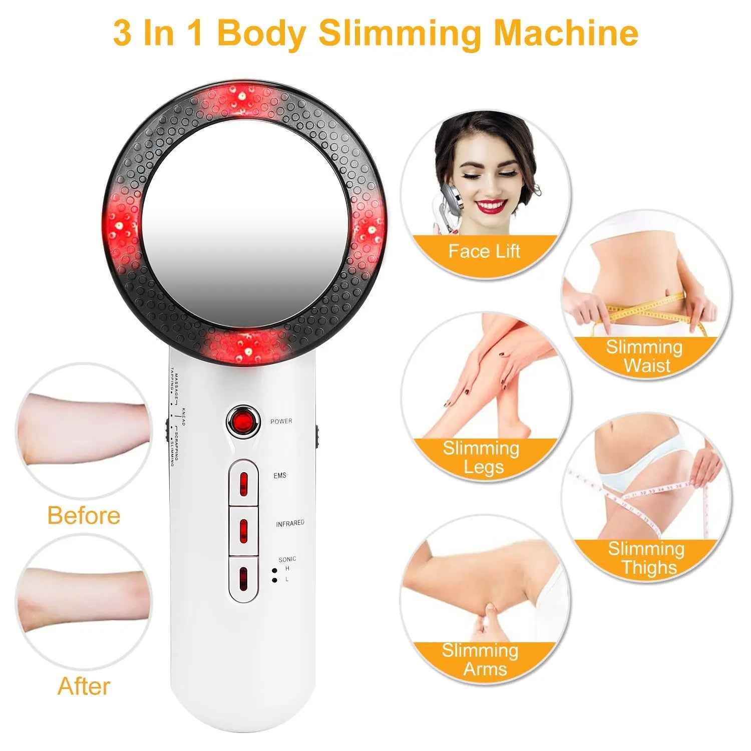 3-in-1 EMS Body Ultrasonic Fat Burner-Personal Care Appliances-Splashis-Splashis