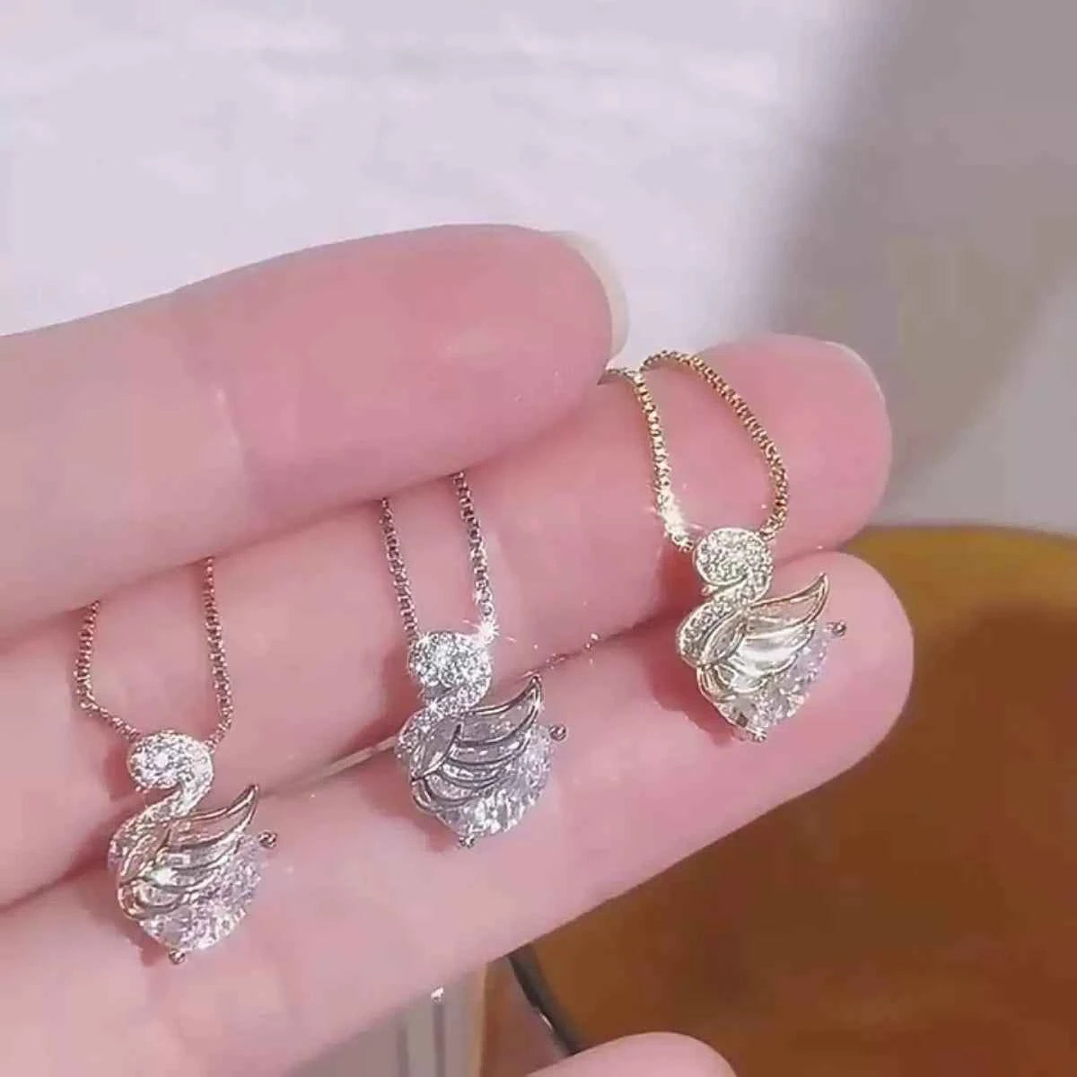 Zircon pendant necklace in 925 sterling silver — additional view 7