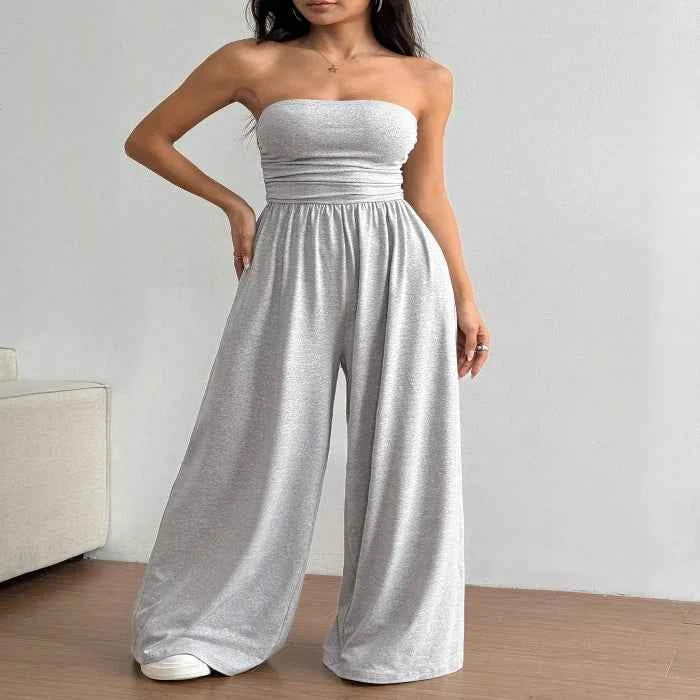 Strapless wide leg jumpsuit — primary view Main image