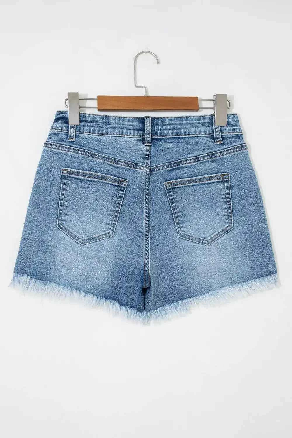 Western Embroidery Stud Denim Shorts - Splashis