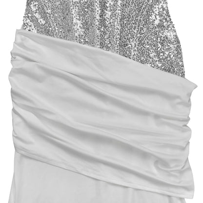 Sequin Halter Neck Maxi Dress-Maxi Dress.-Splashis-Splashis